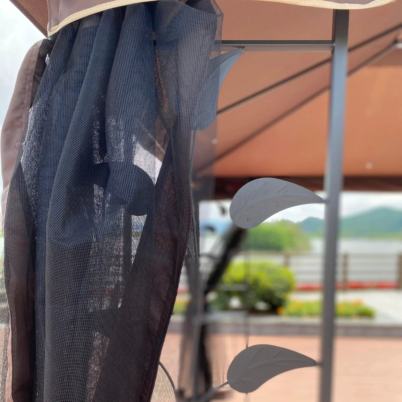 Patio Gazebo Tent With Ventilated Double Roof And Mosquito Net For Backyard Or Garden by Unique Piece Furniture