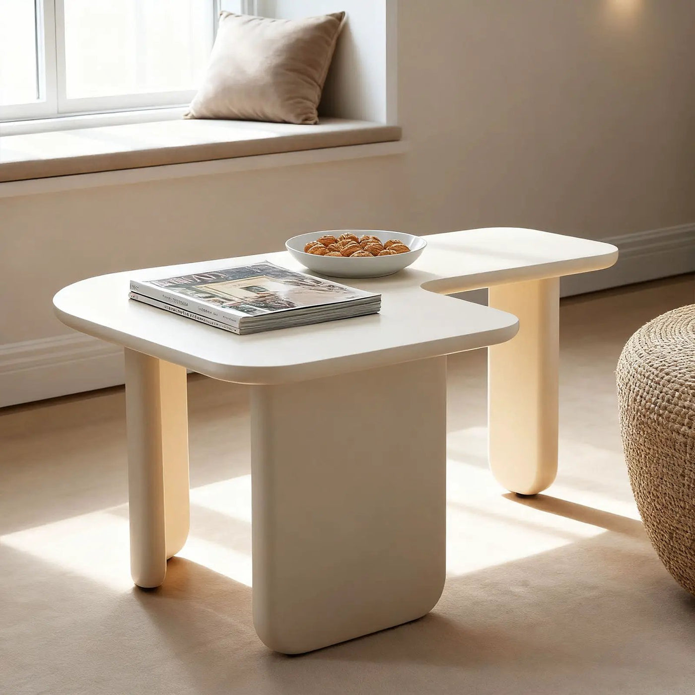 L-Shape Coffee Table For Living Room by HouseOfZazla