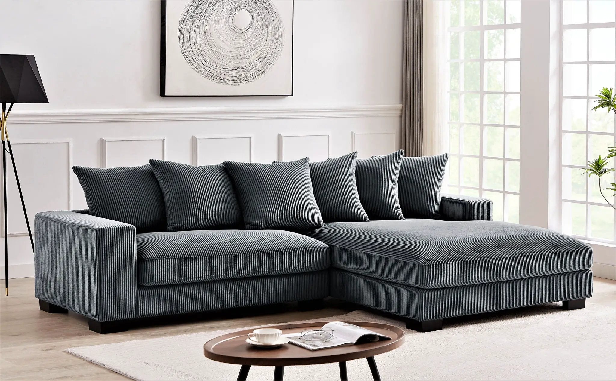 Luxe - Oversized 2 Piece Sectional Couches For Living Room, L Shaped Sofa With Chaise by HouseOfZazla