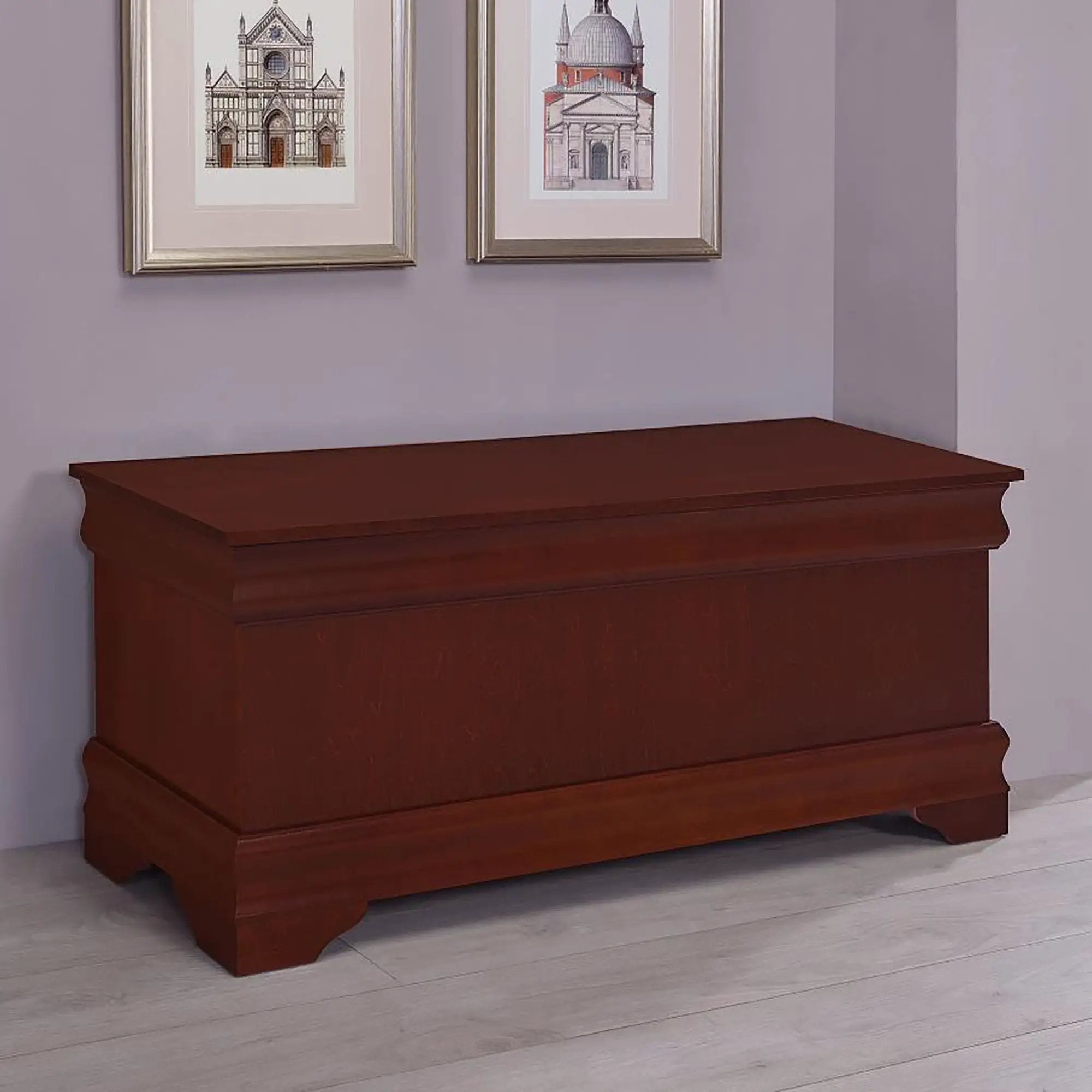 Chest With Curved Moldings And Bracket Feet - Brown by HouseOfZazla