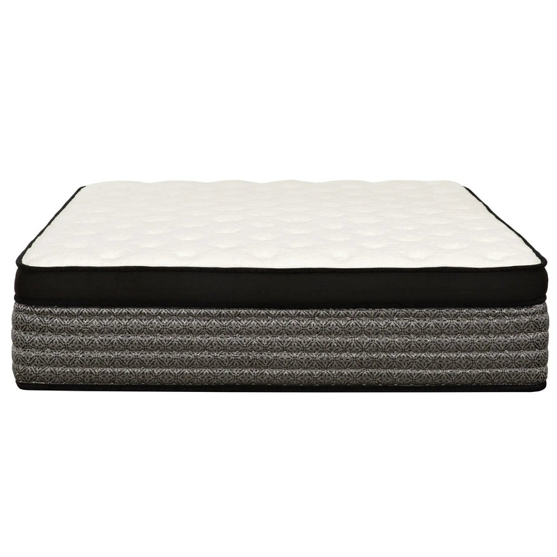 16" Premium Hybrid Mattress In A Box Plush Gel Memory Foam Top With Cooling Technology - Gray / White - Queen by Unique Piece Furniture