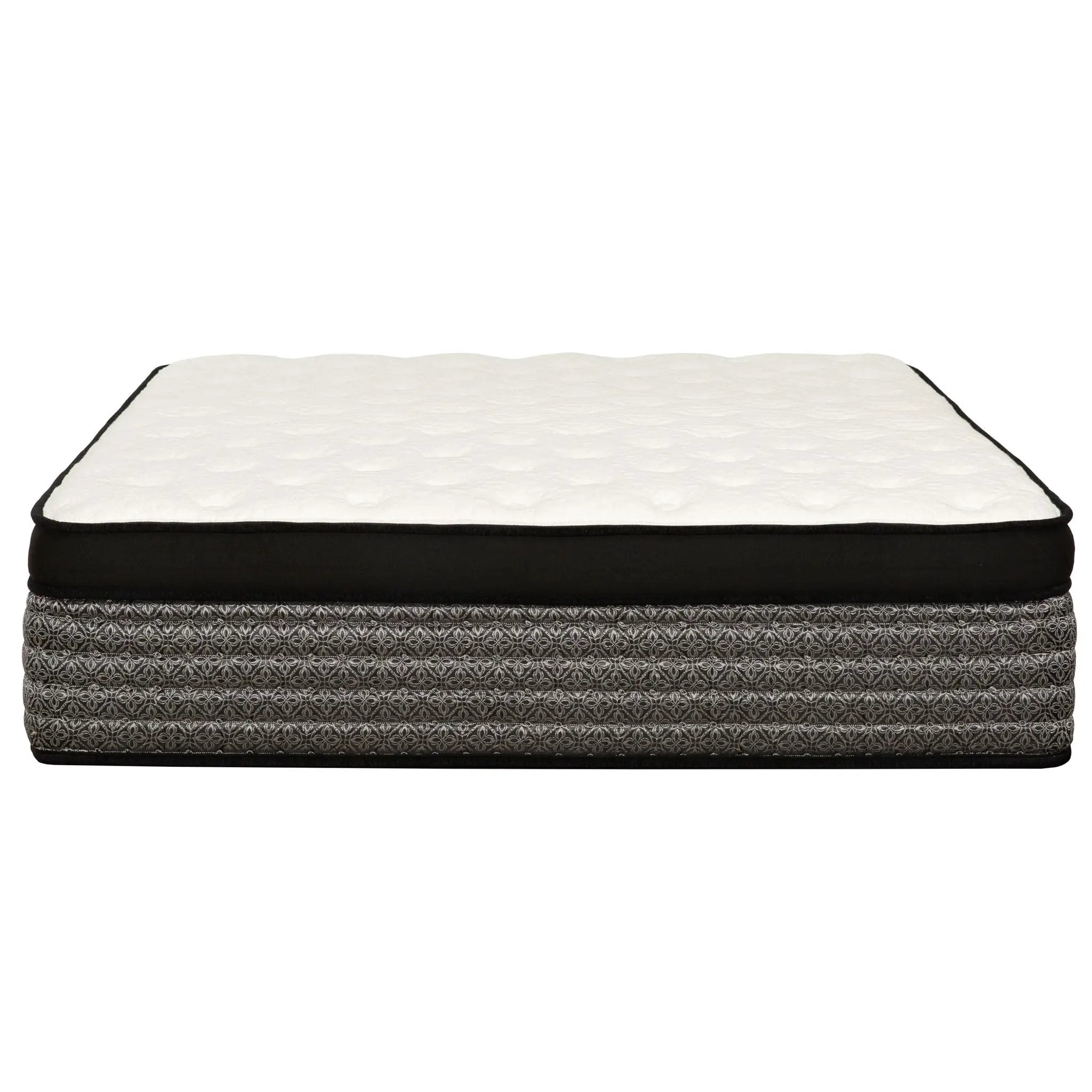 16" Premium Hybrid Mattress In A Box Plush Gel Memory Foam Top With Cooling Technology - Gray / White - Queen by HouseOfZazla