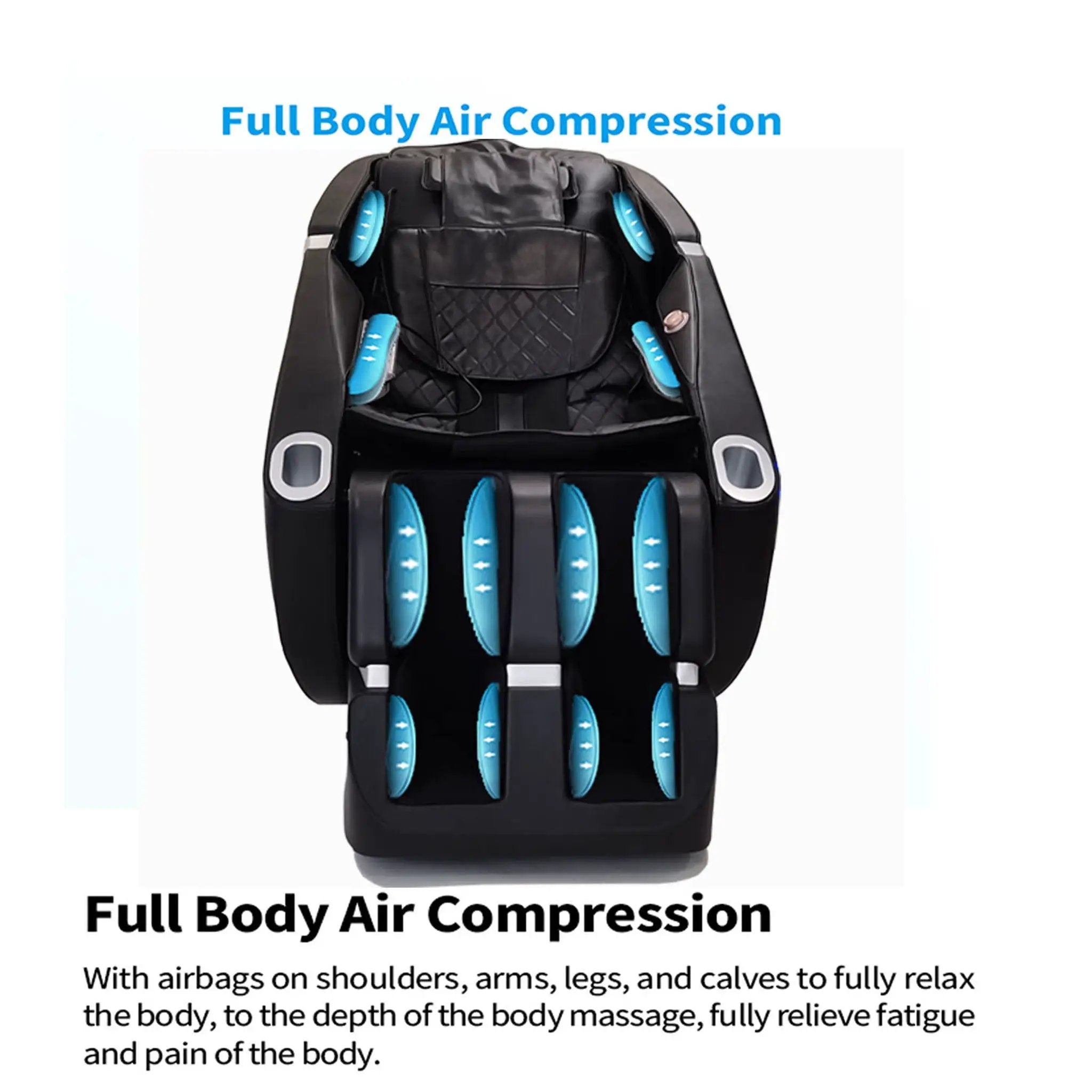 SL Type Pulley Guide, 2D Motor-Massage Manipulator-Space Saver Design, Track Sliding Zero Gravity Multifunction Massage Chair - Black by HouseOfZazla