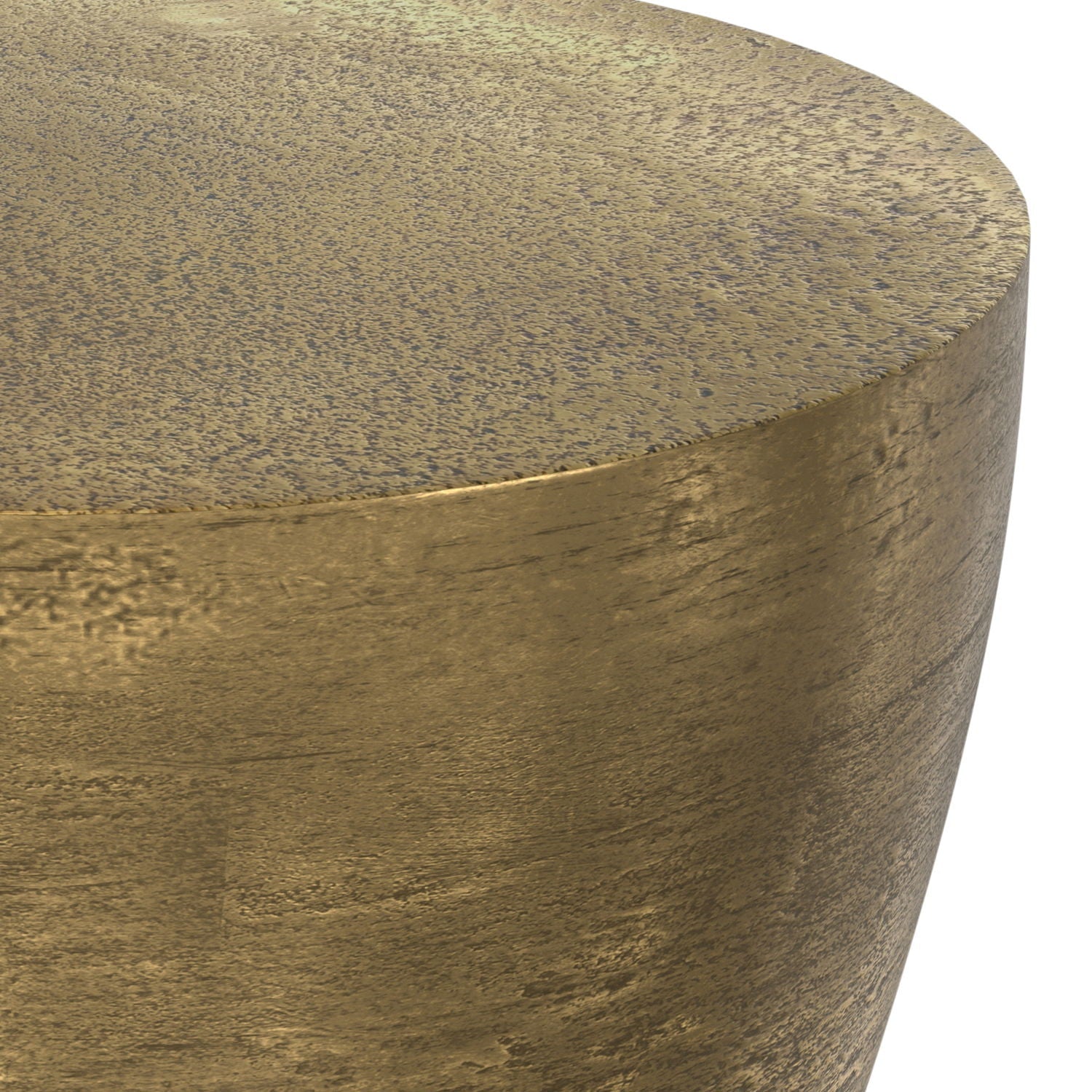 Cavan - Cast Aluminum Side Table - Antique Brass by HouseOfZazla