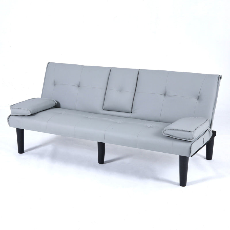 Sofa Bed With Foldable Design And Cup Holder by HouseOfZazla