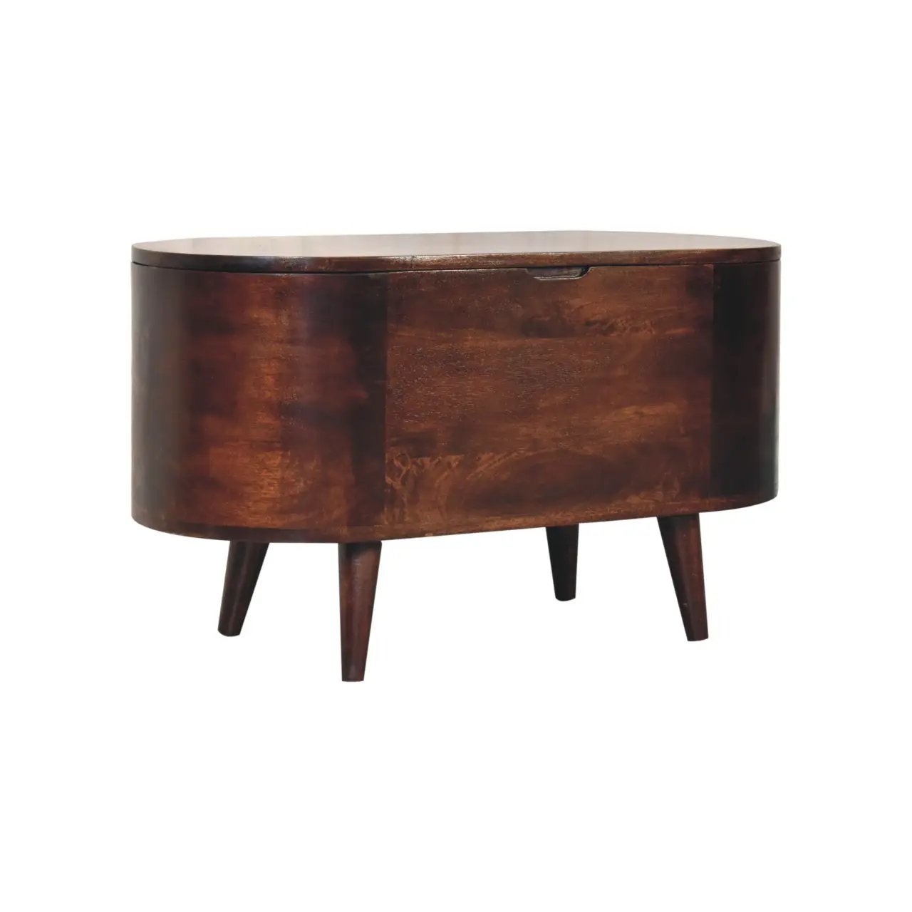Solid Wood Light Rounded Lid-up Blanket Box by HouseOfZazla