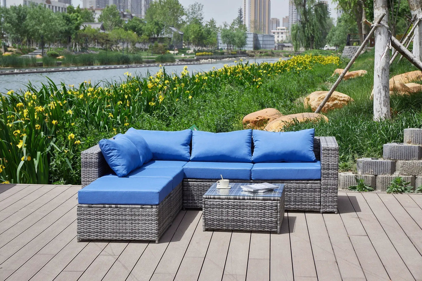 Patio Sofa With Cushions by HouseOfZazla