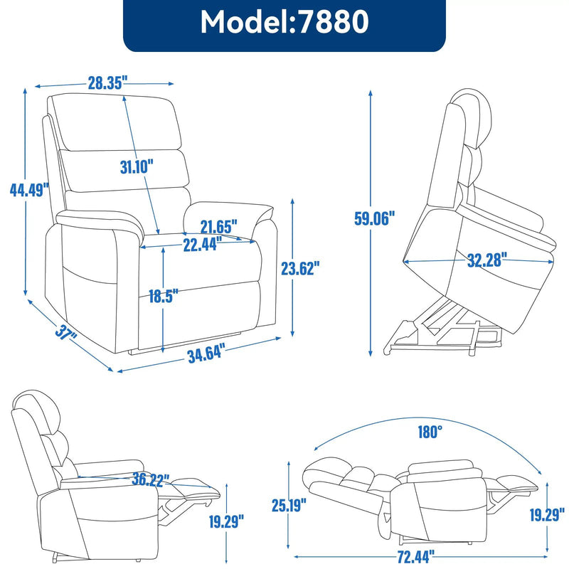 Brown Leatheraire Dual Motor Power Lift Recliner Chair by HouseOfZazla