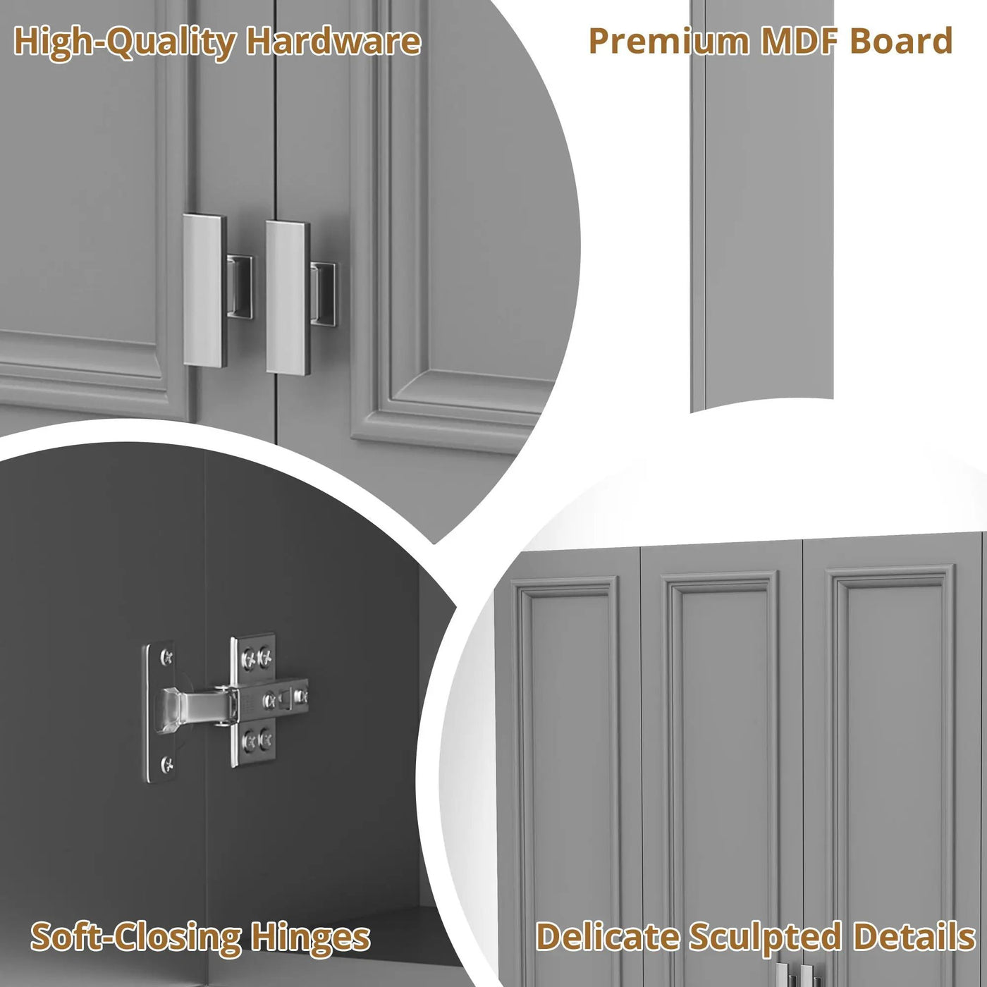 Wall Mounted Bathroom Cabinet With 5 Adjustable Shelves by HouseOfZazla