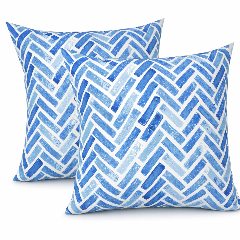 2 Pack Outdoor Throw Pillows, Waterproof & Fade-Resistant by HouseOfZazla