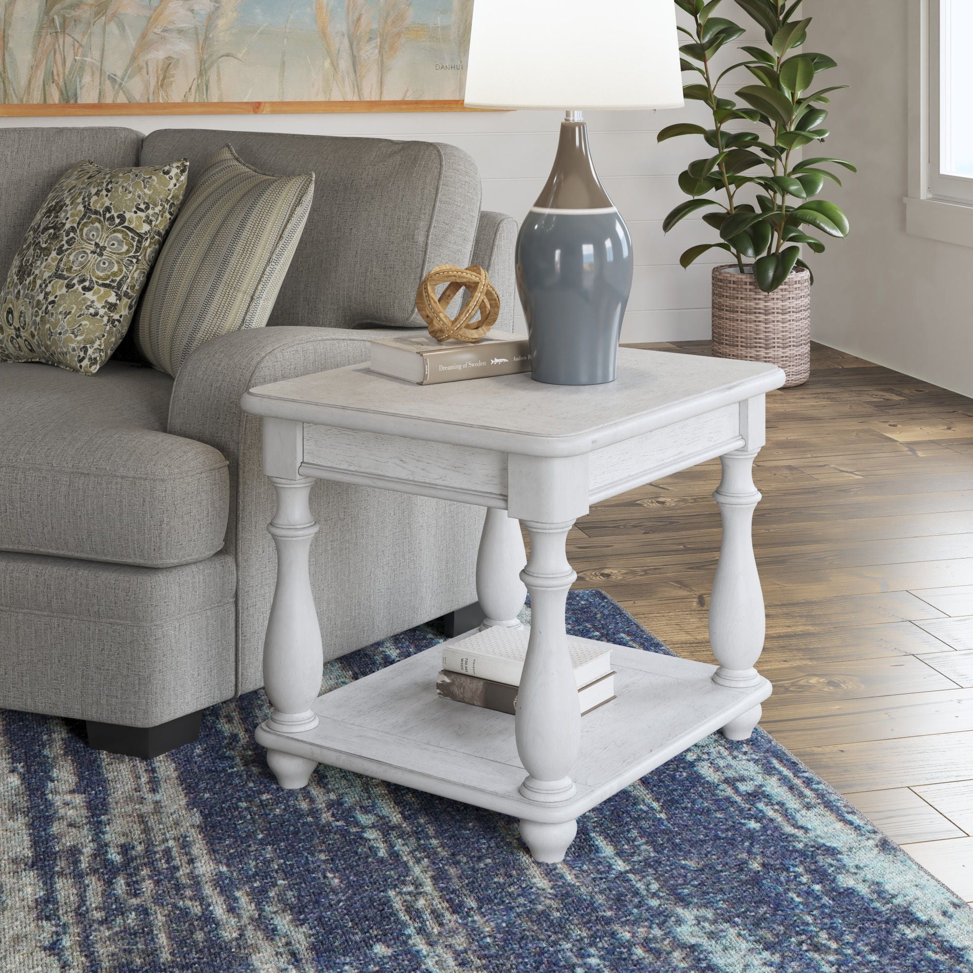 Square End Table - Gray by Unique Piece Furniture
