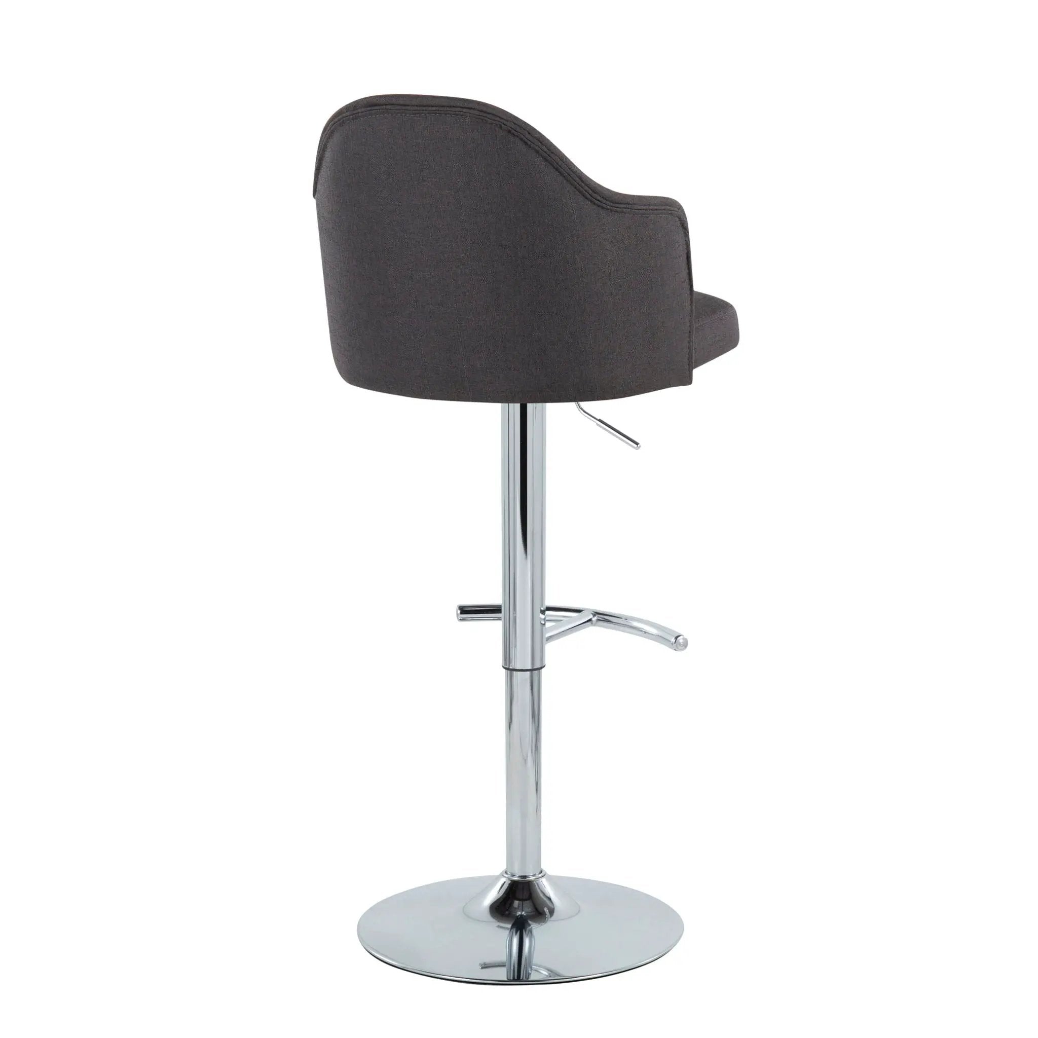 Ahoy - Contemporary Adjustable Barstool With Swivel With Rounded T Footrest (Set of 2) by Unique Piece Furniture