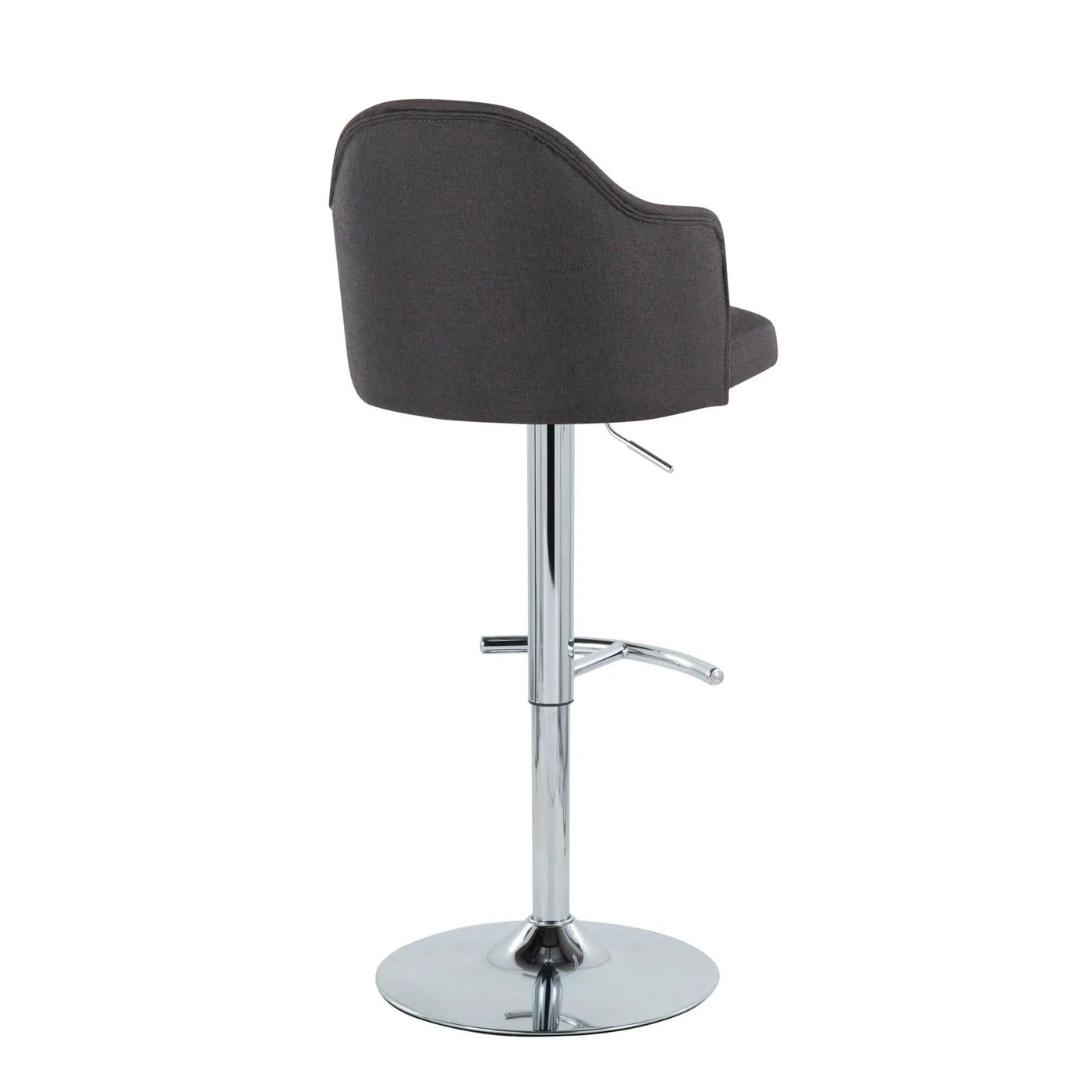 Ahoy - Contemporary Adjustable Barstool With Swivel With Rounded T Footrest (Set of 2) by HouseOfZazla