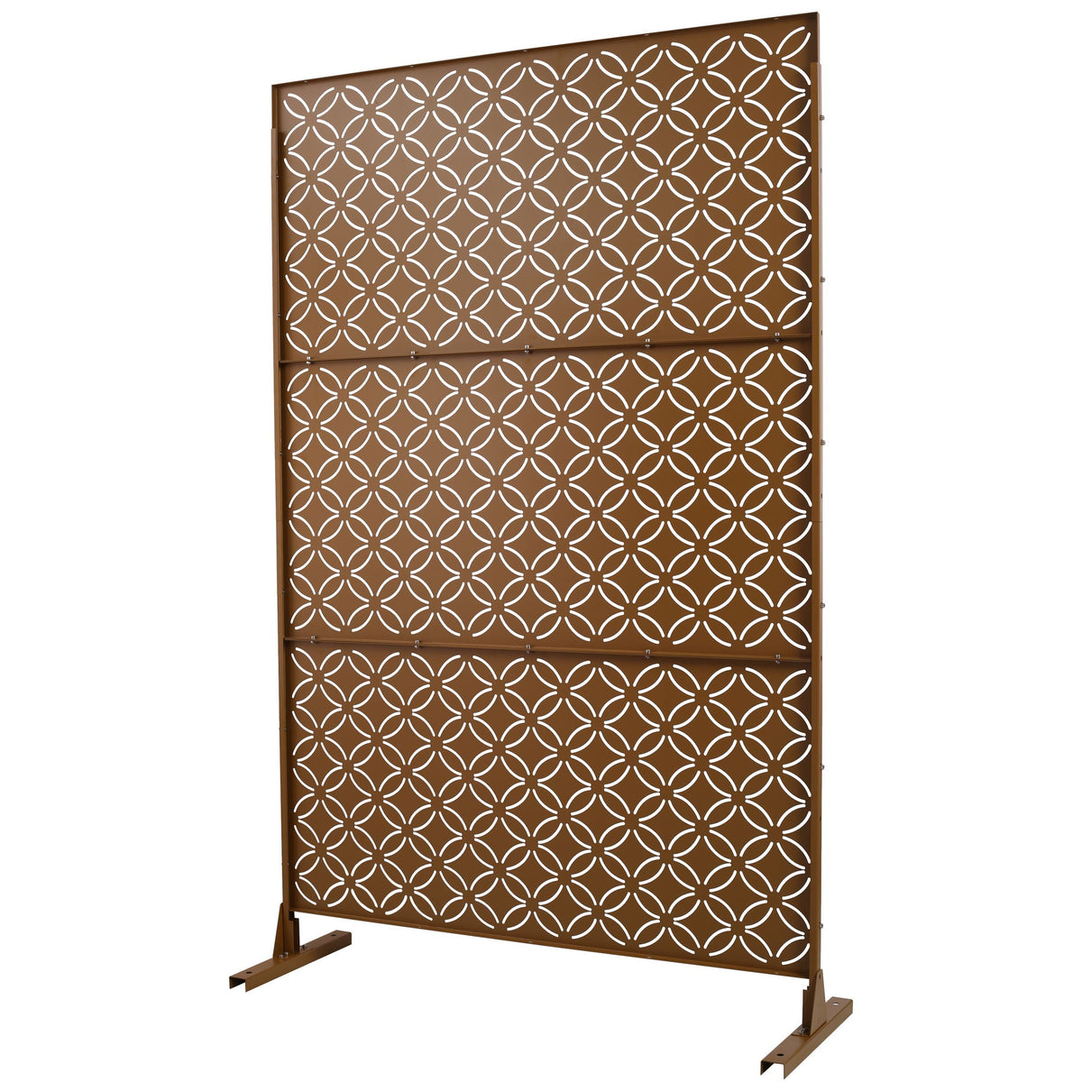 Metal Decorative Privacy Screen with Rust-Resistant Steel - Brown, photo 11 of 11
