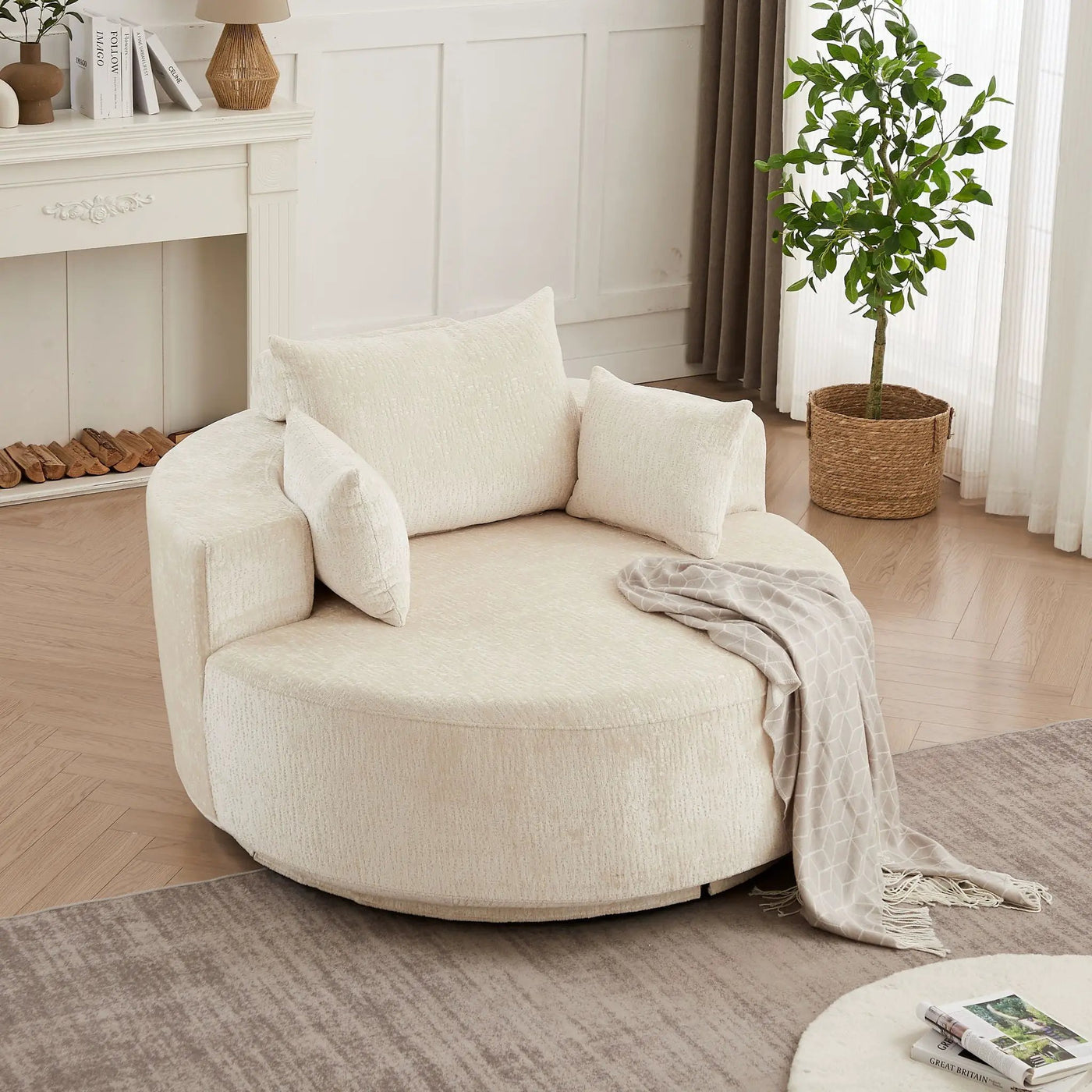 Single 360 Degree Swivel Chair For Living Room by HouseOfZazla