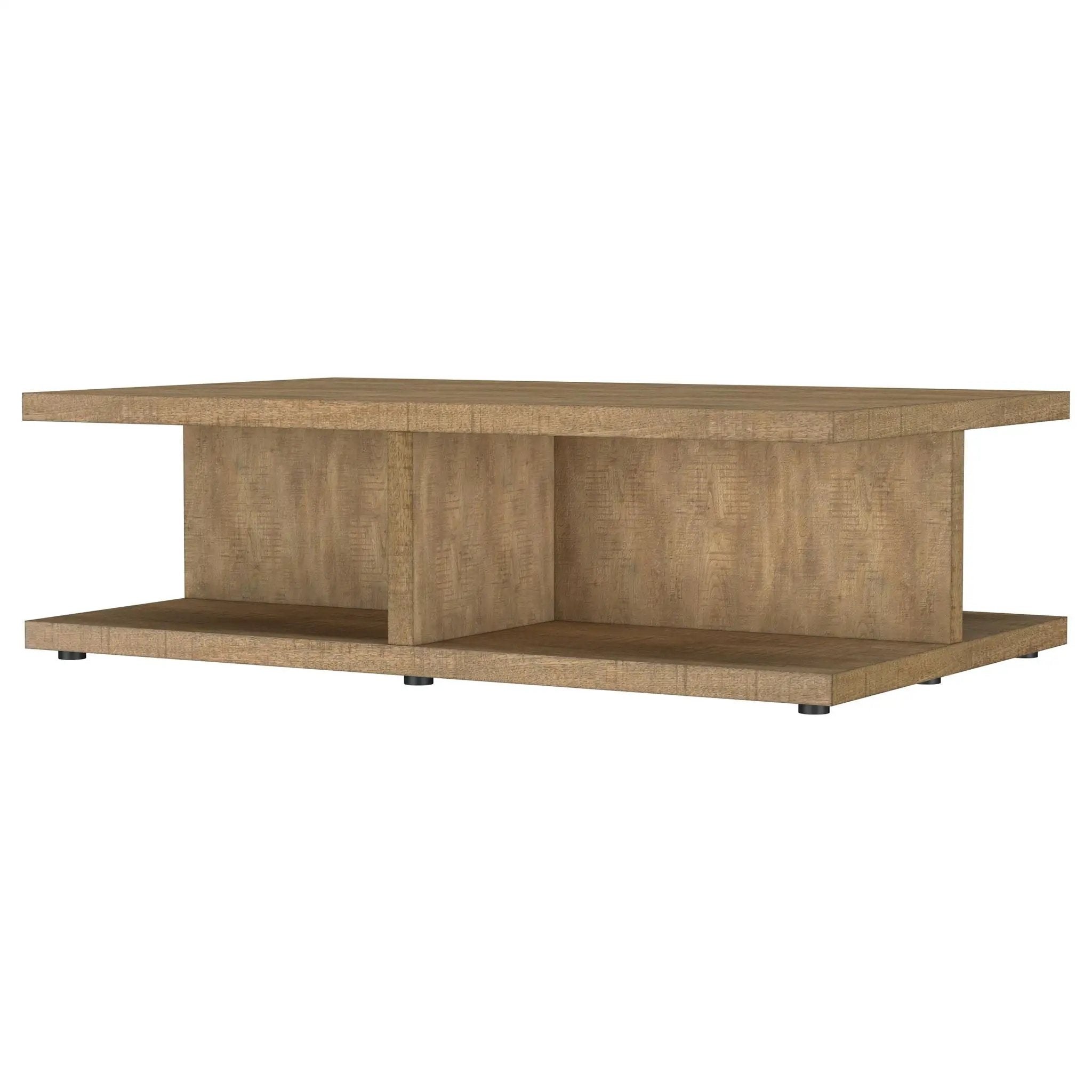 Cortona Square Engineered Wood Cocktail Coffee Table Mango by Unique Piece Furniture