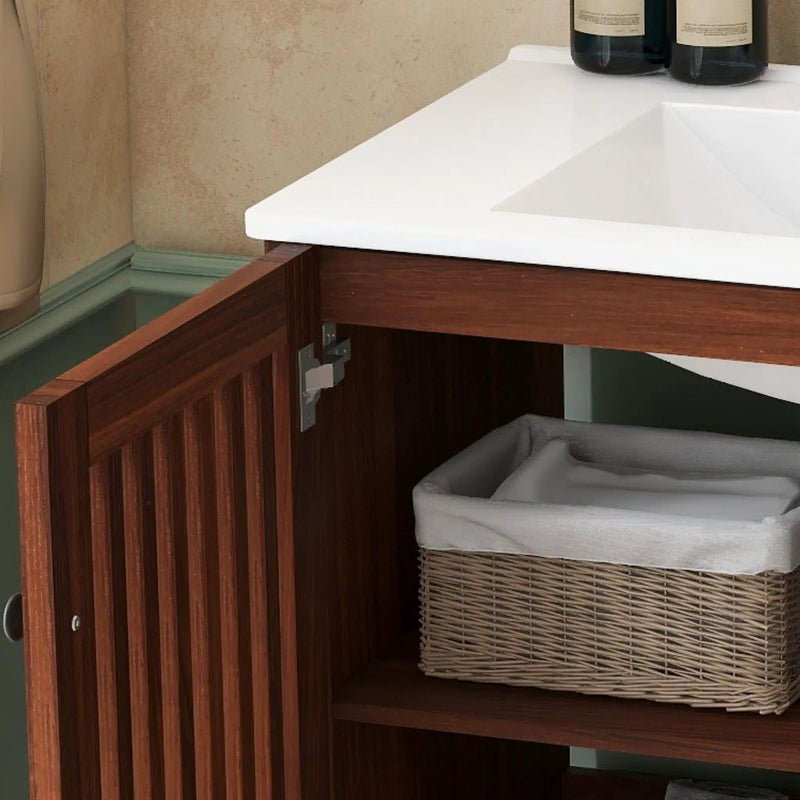 30" Vintage Bathroom Vanity With Ceramic Sink by HouseOfZazla