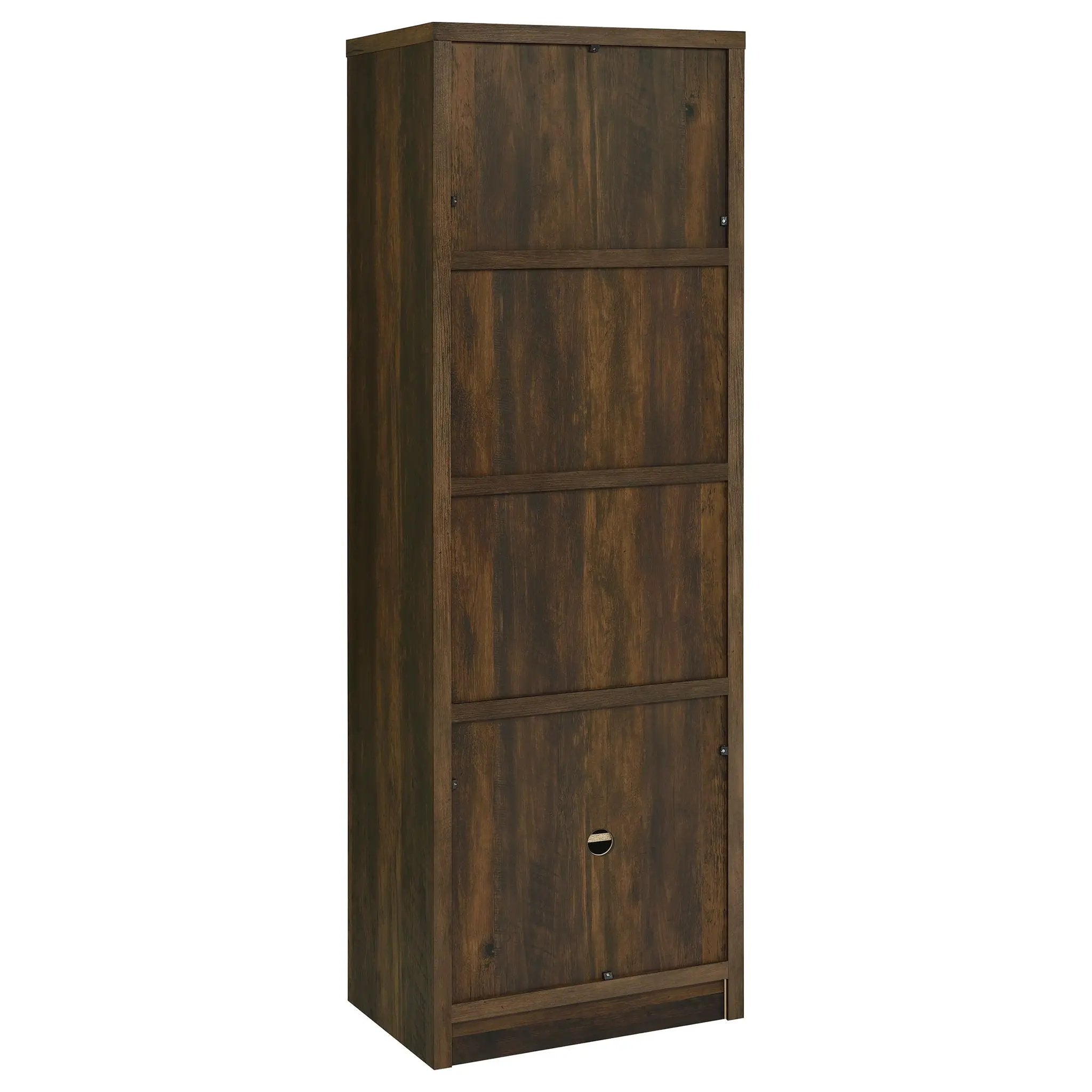 Laughlin 4-shelf Engineered Wood Media Tower Dark Pine by Unique Piece Furniture