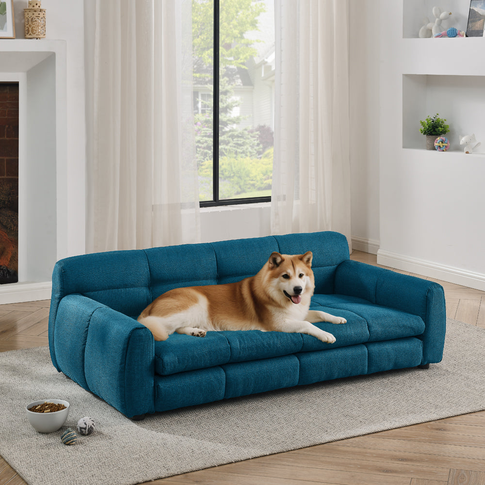 Elevated Dog Sofa Bed with Foam Comfort - For Large Dogs