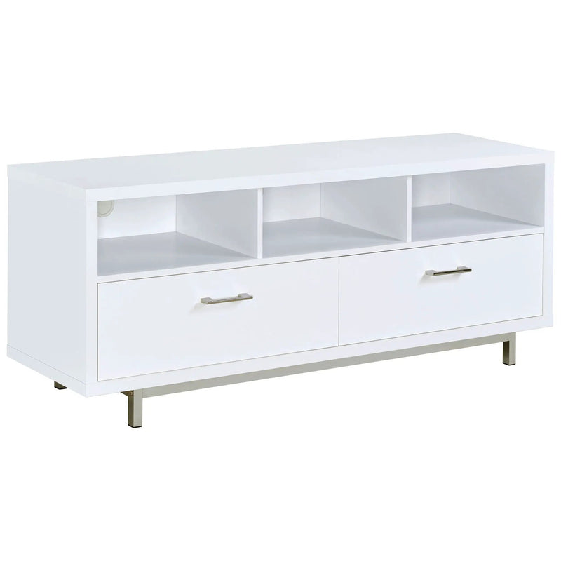 Casey 2-drawer Engineered Wood 60-inch TV Stand White by Unique Piece Furniture