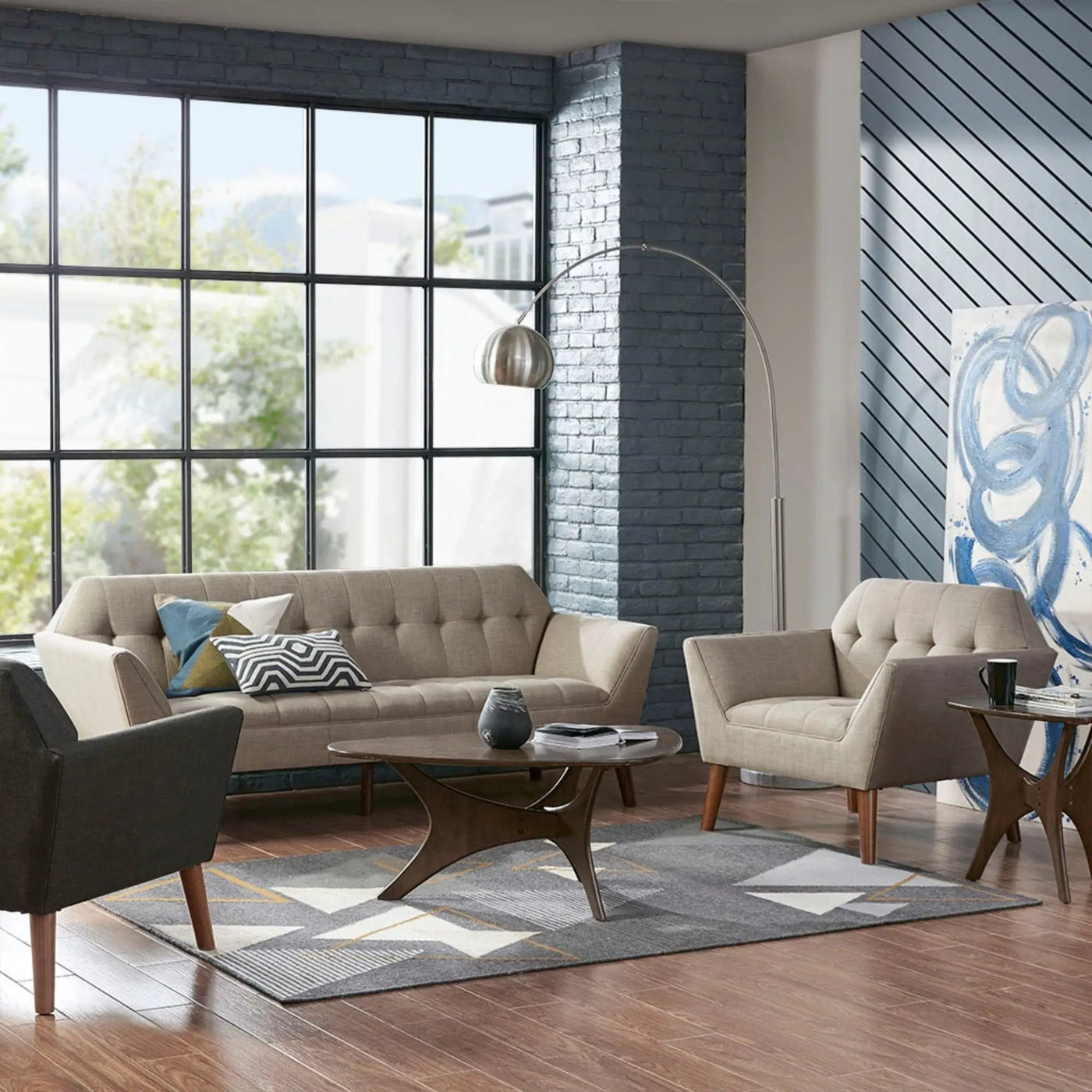 Modern Lounge Chair With Button Tufting by Unique Piece Furniture