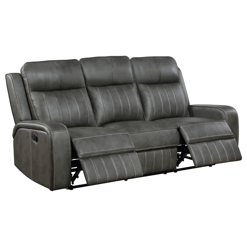 Forrest - Motion Reclining Sofa Comfort With Elegant Tufting And Wide Track Arms - Gray by HouseOfZazla
