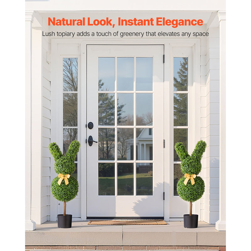 Artificial Topiary Bunny-Shape Boxwood Ball Set with Realistic Faux Foliage - Green, photo 2 of 10