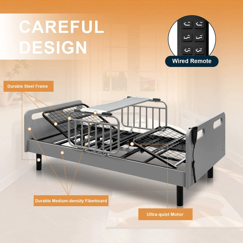 Electric Adjustable Hospital Bed for Home Use by HouseOfZazla