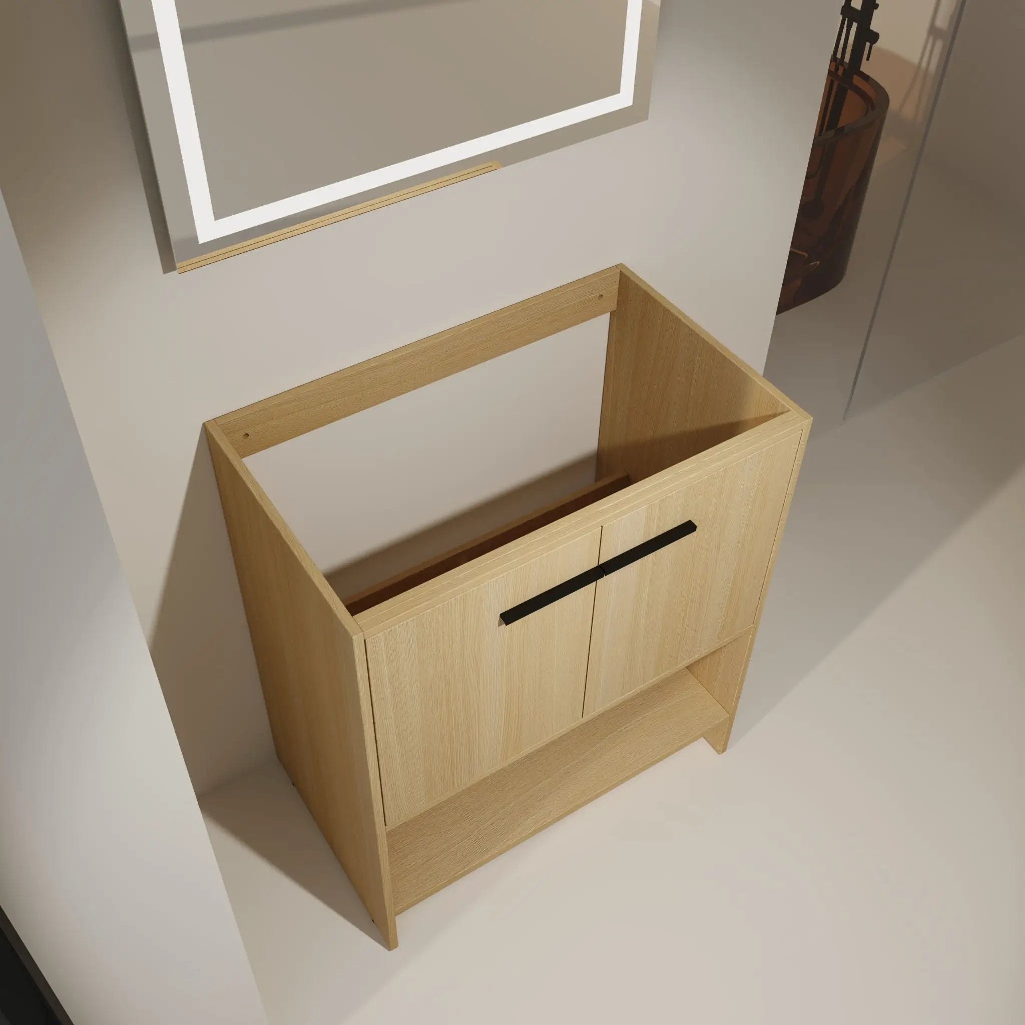 Modern Freestanding Bathroom Vanity With 2 Doors by Unique Piece Furniture