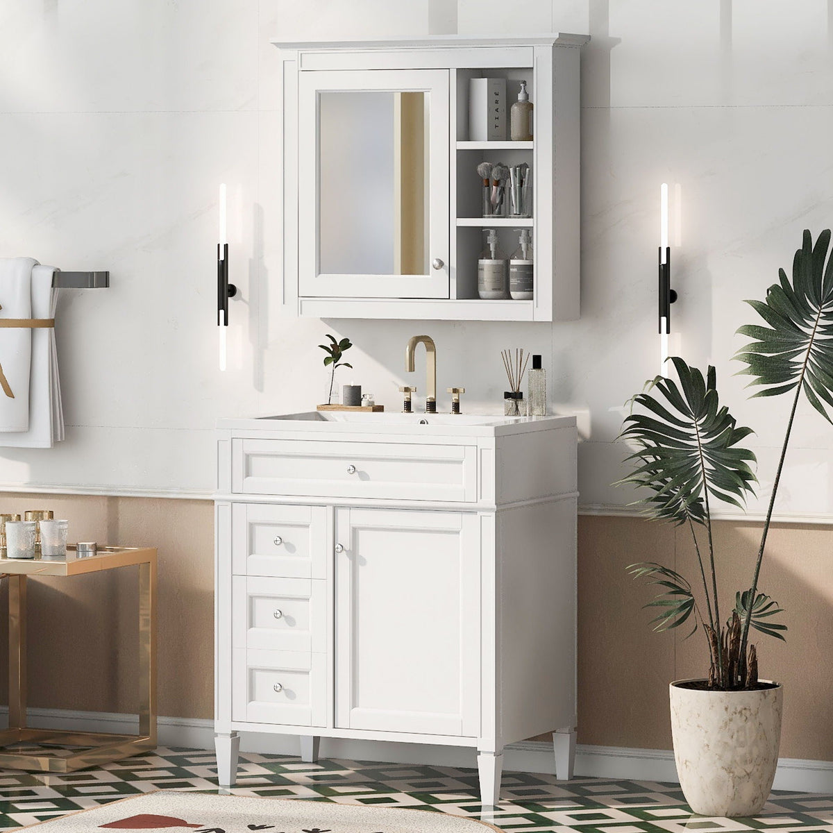 Bathroom Vanity with Medicine Cabinet and Storage - Multiple Colors, photo 18 of 20