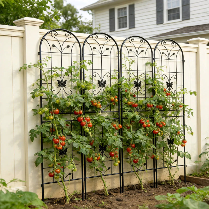 Garden Metal Trellis Rustproof Trellis For Climbing Plants Outdoor Flower Support by HouseOfZazla