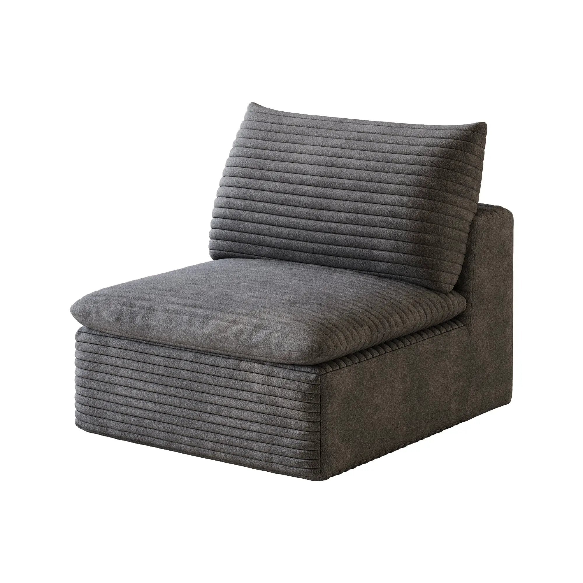 1 Middle Seat Sofa - Dark Fabric by HouseOfZazla