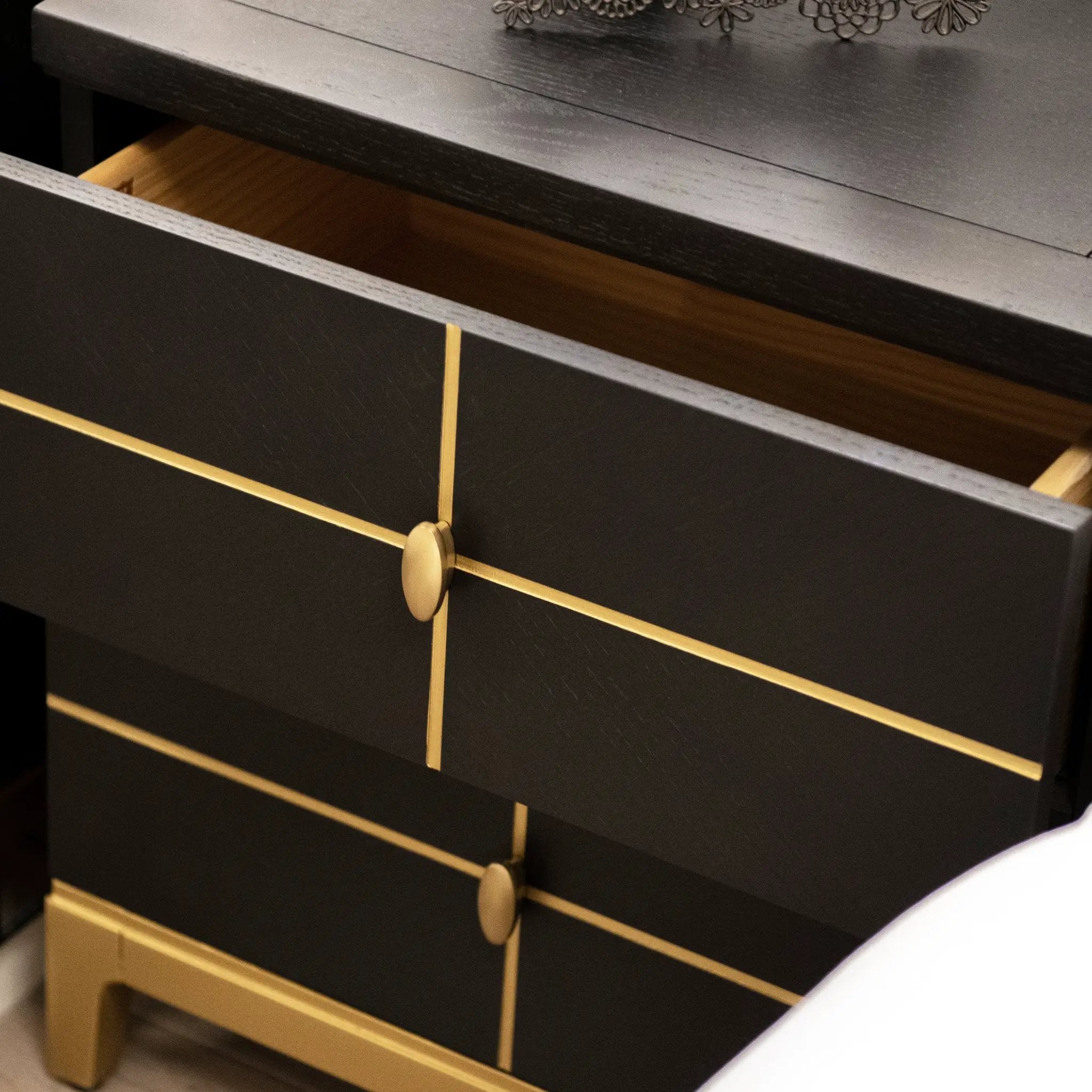 Kingsly 21" Wide Contemporary Glam Storage Side Table by HouseOfZazla