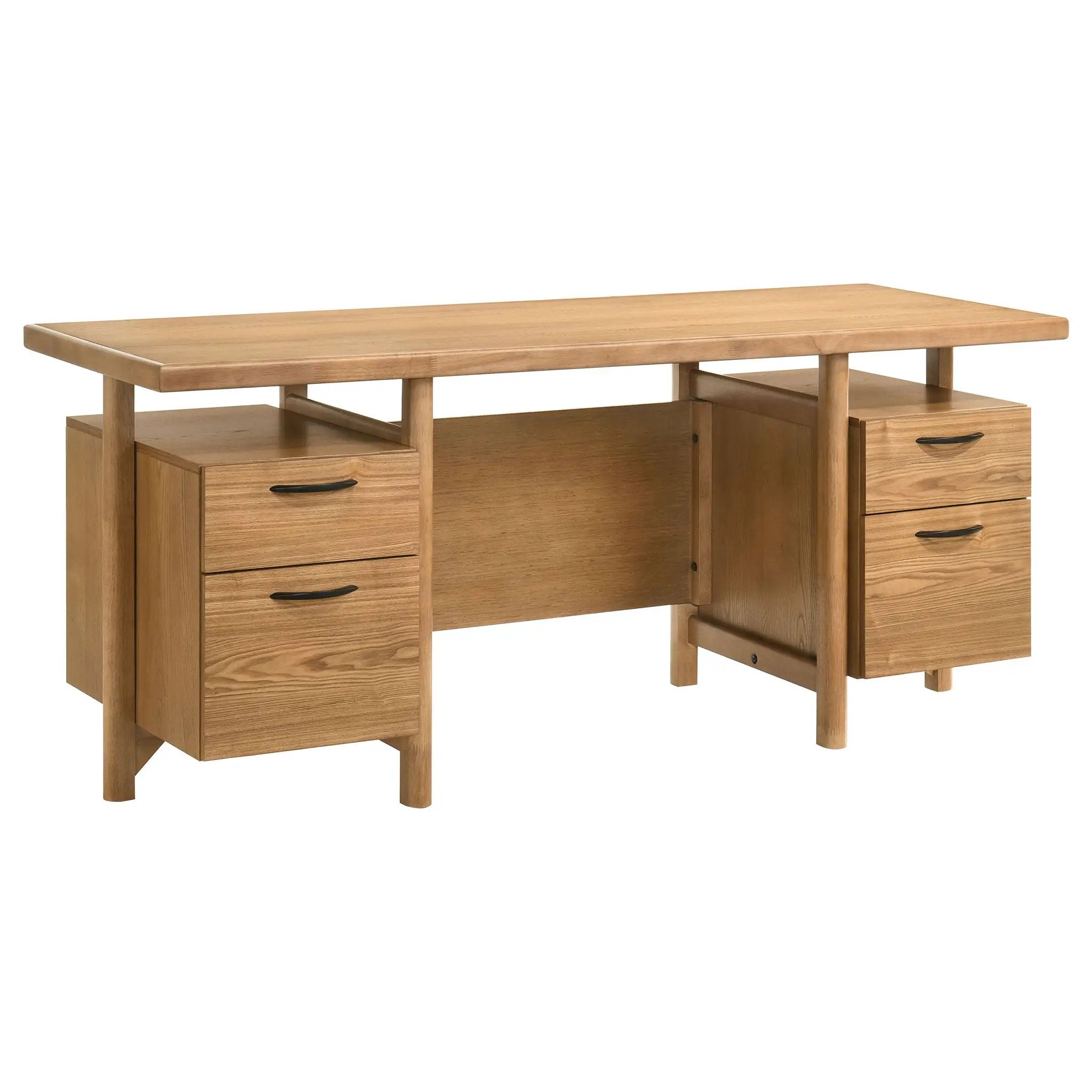 Roldan 69-inch 4-drawer Computer Desk with File Drawer Light Ash by Unique Piece Furniture
