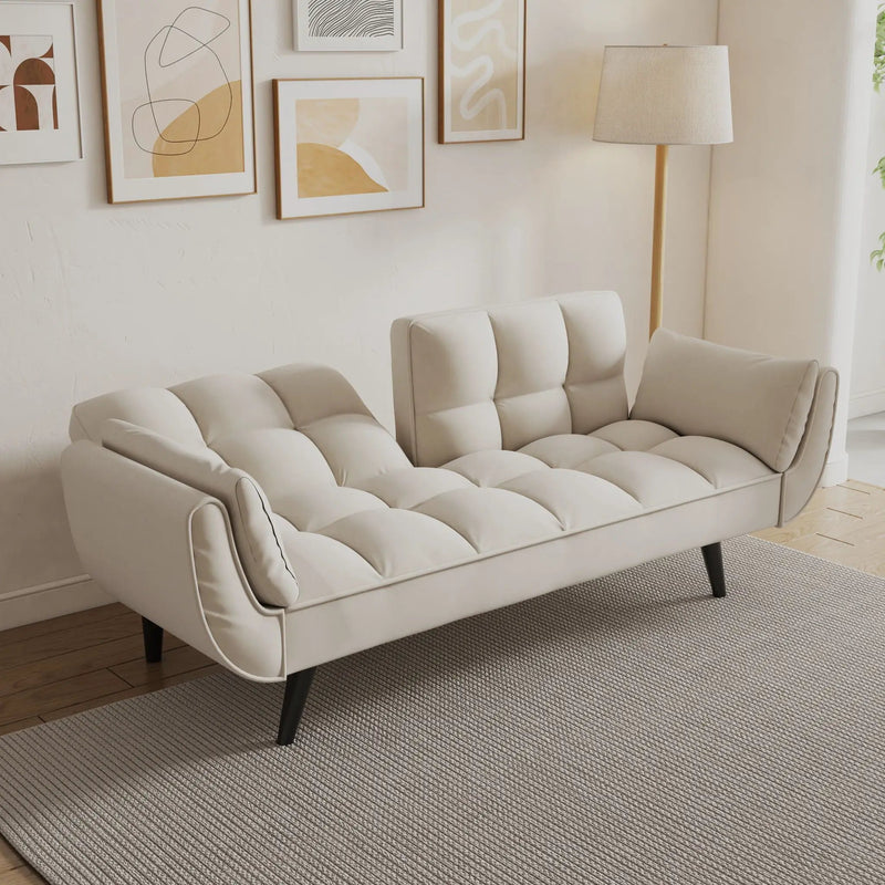 Sofa Soft Two Armrests Throw Pillow Pillow Comfortable Fit Apartment Bedroom Small Space by Unique Piece Furniture