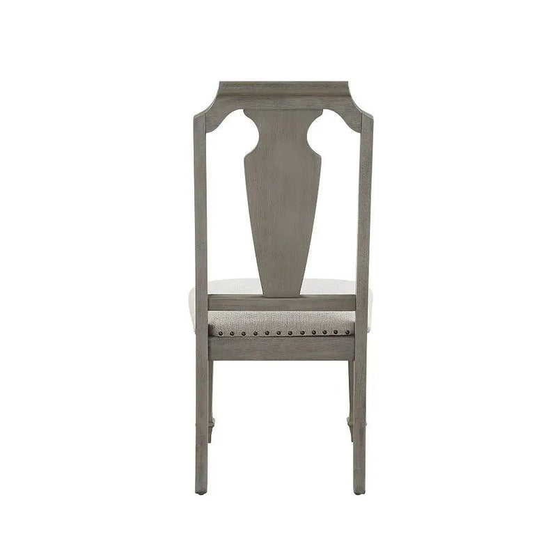Zumala - Side Chair (Set of 2) - Beige Linen & Weathered Oak by Unique Piece Furniture
