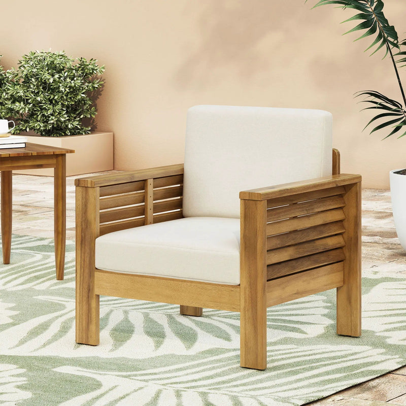 Slat Design Club Chairs With Cushions by HouseOfZazla