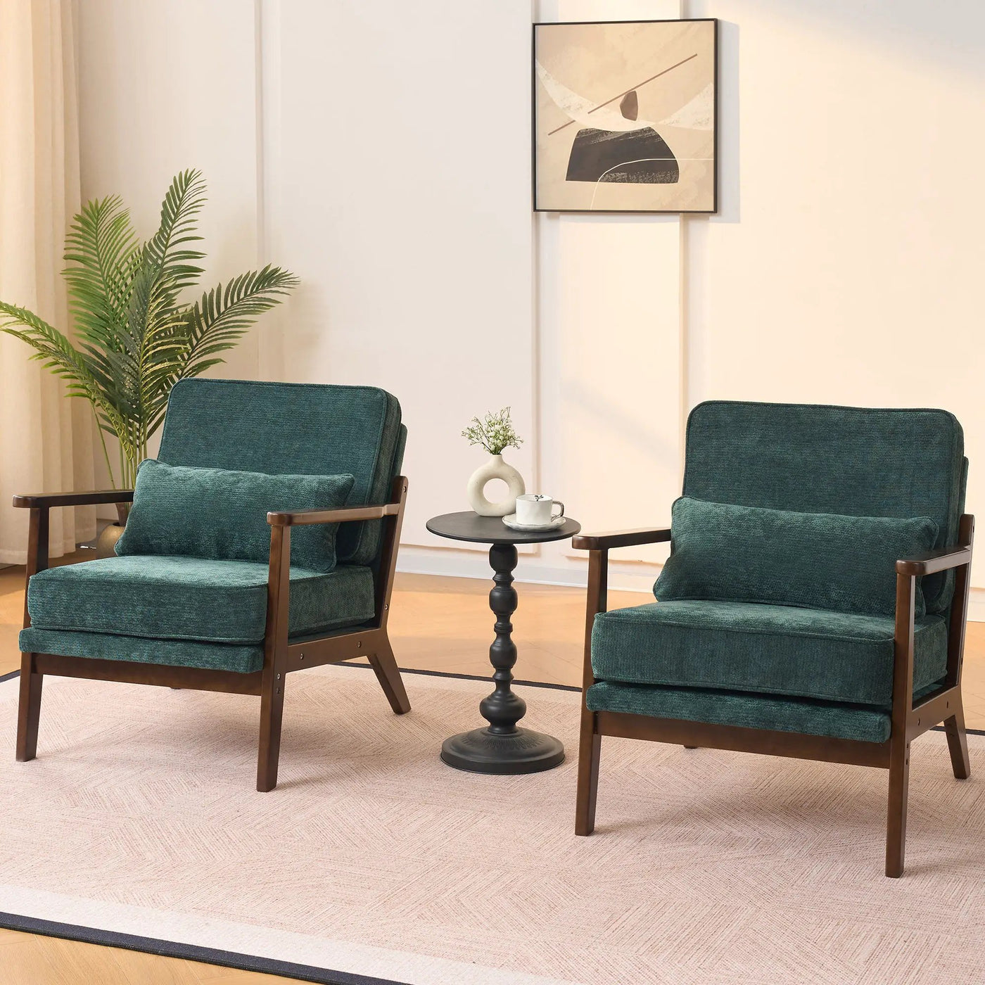 Living Room Chair With Lumbar Pillow by HouseOfZazla