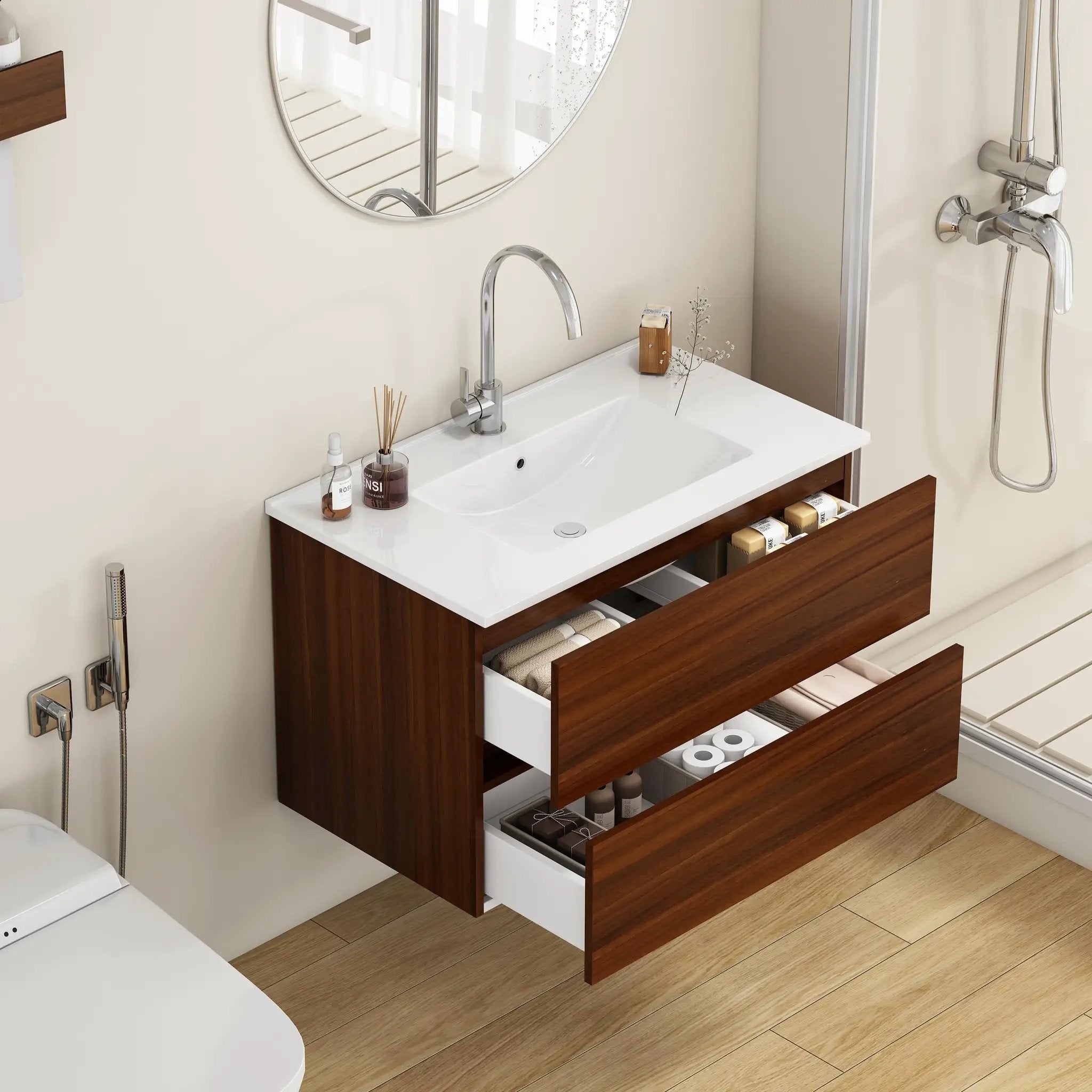 32-Inch Wall-Mounted Bathroom Vanity by HouseOfZazla