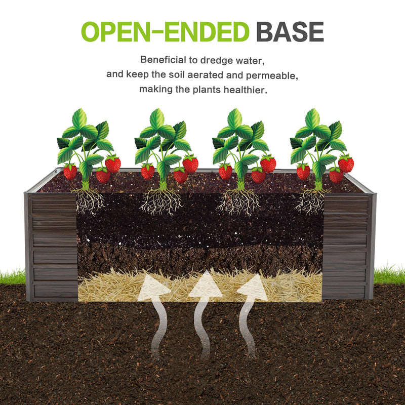 2-Pack 74.6"x35.4"x25" Raised Garden Bed Kit, Metal Elevated Planter Box by HouseOfZazla