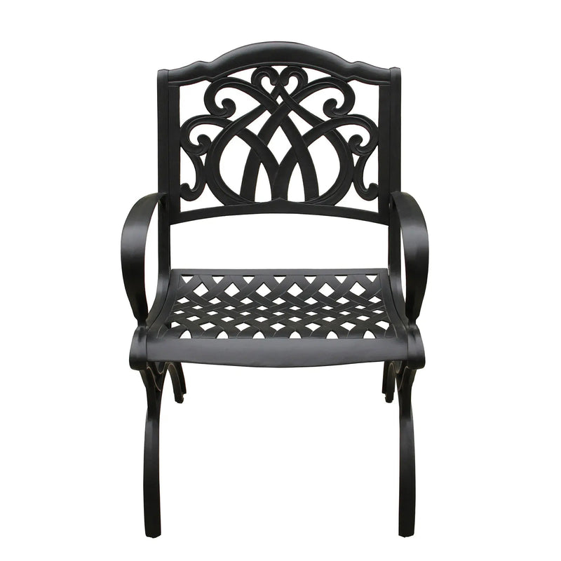 Aluminum 9pc Rectangular Patio Dining Set, Lazy Susans, Eight Chairs by Sharicks
