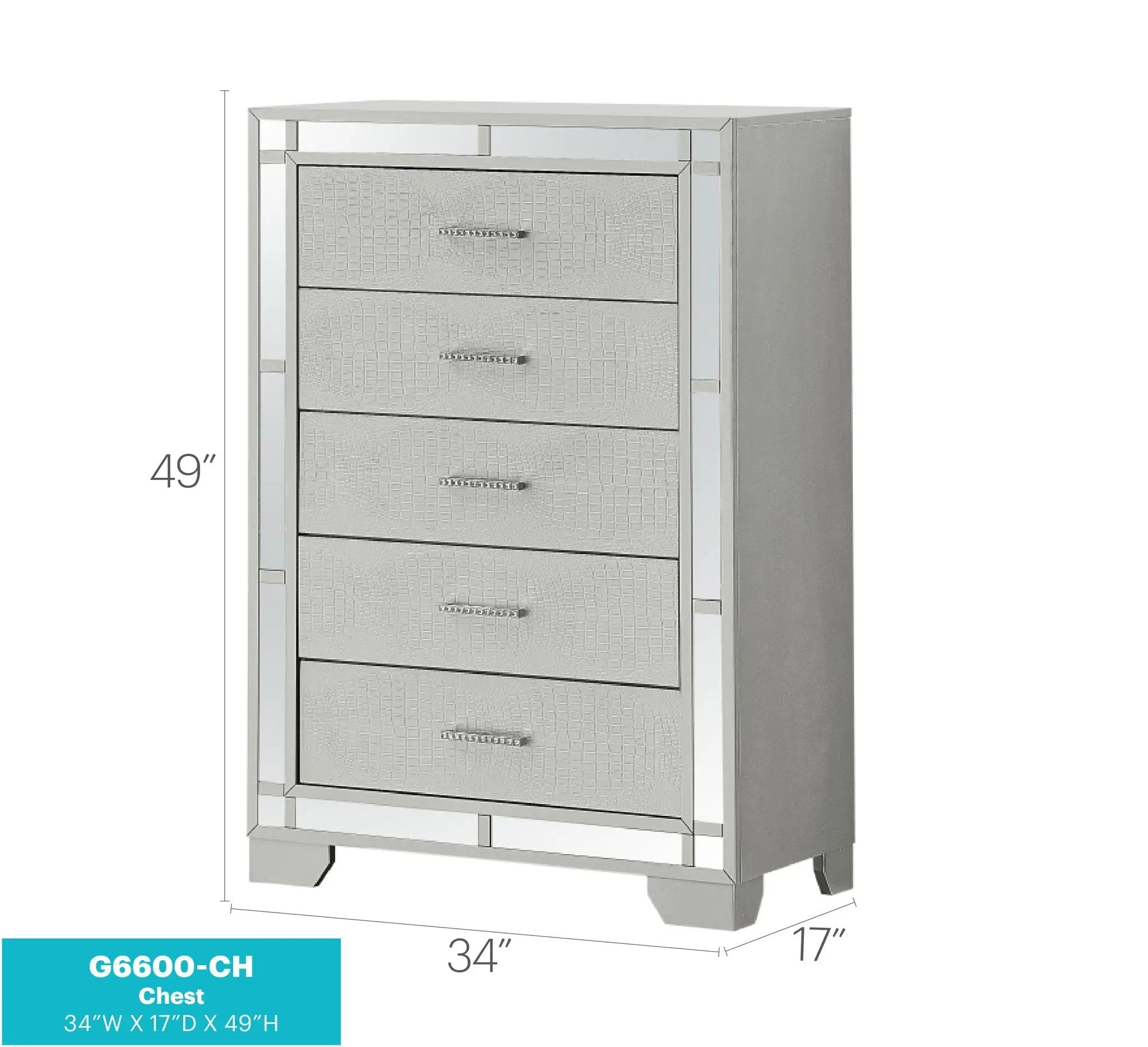Madison - Chest - Silver Champagne by HouseOfZazla