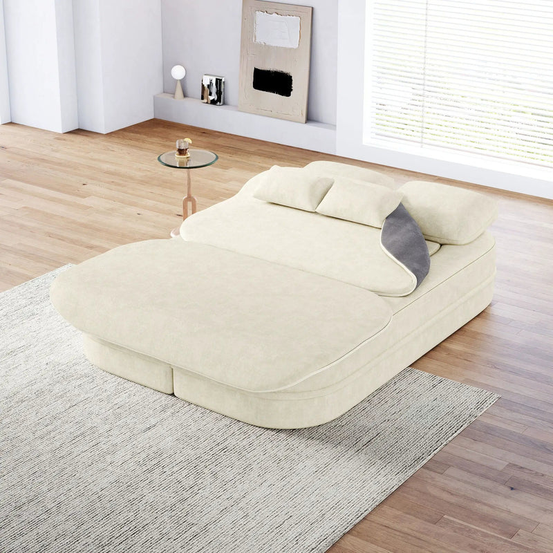 2 In 1 Foldable Sofa Bed With Multi Functional Blanket, Floor Lounge Sofa by HouseOfZazla