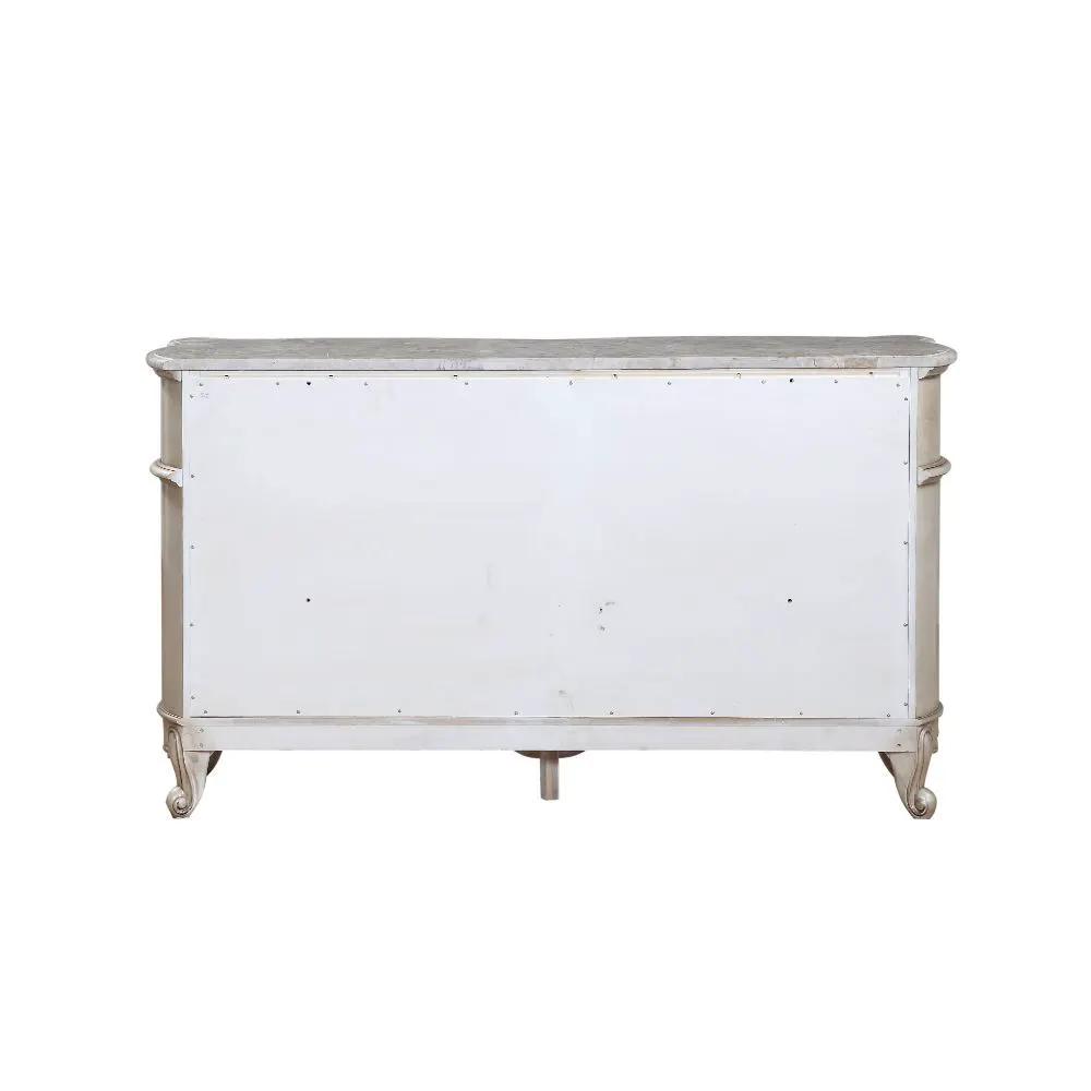 Gorsedd - Dresser With Marble Top - Marble Top & Golden Ivory by Unique Piece Furniture