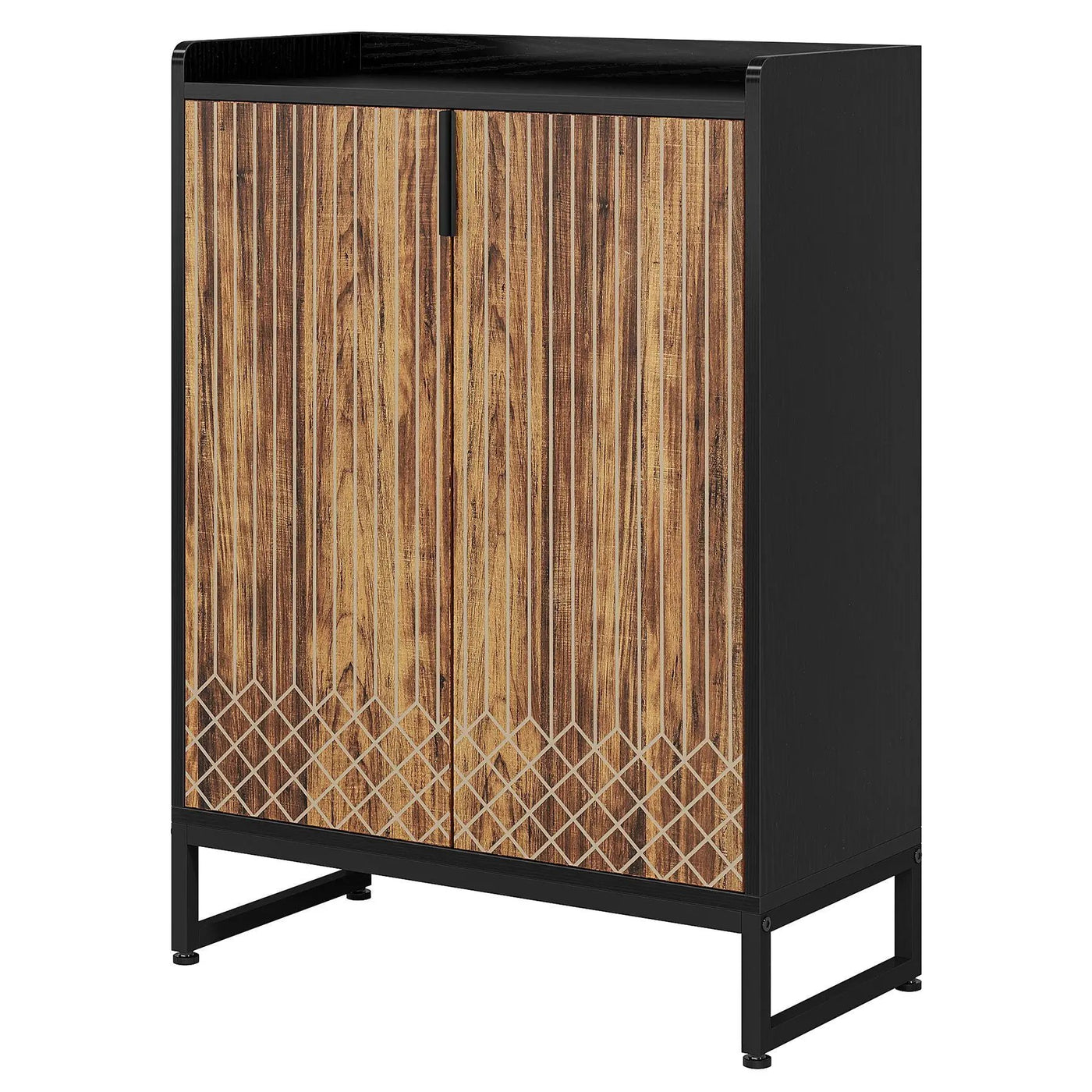 5 Tier Shoe Cabinet With Doors, Compact Entryway Storage Organizer by HouseOfZazla
