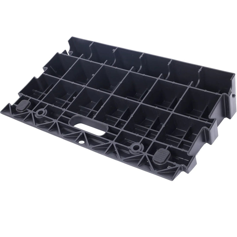 Heavy Duty Plastic 4" High Portable Automotive Curb Ramp For Cars & Wheelchairs Interlocking Design - Black by HouseOfZazla