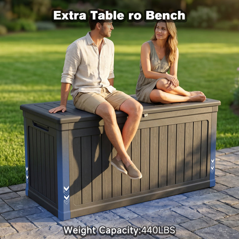 260 Gallon Large Outdoor Storage XXL Deck Box by HouseOfZazla