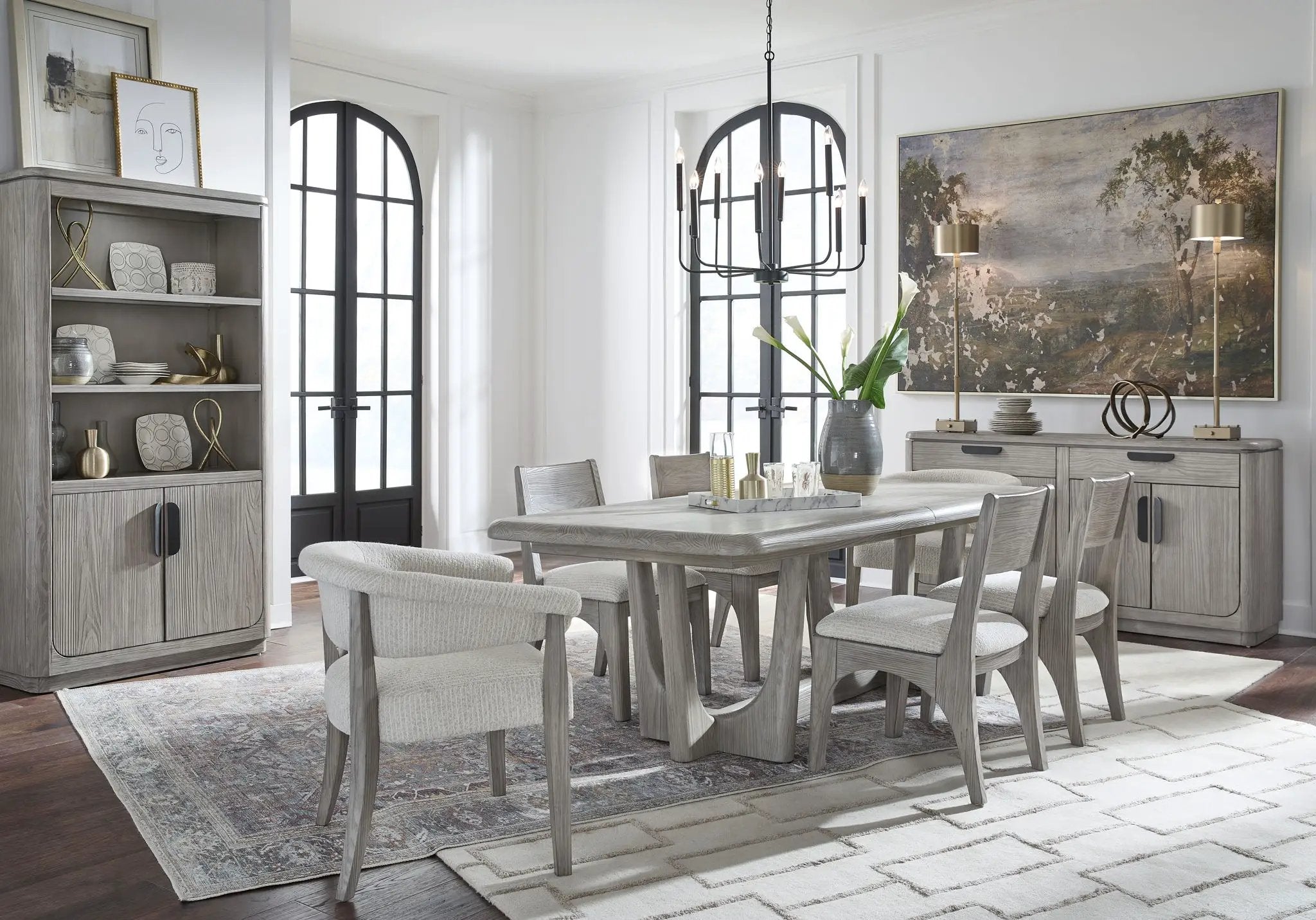 Braelyn - Extendable Trestle Dining Table - Dorian Gray by Unique Piece Furniture