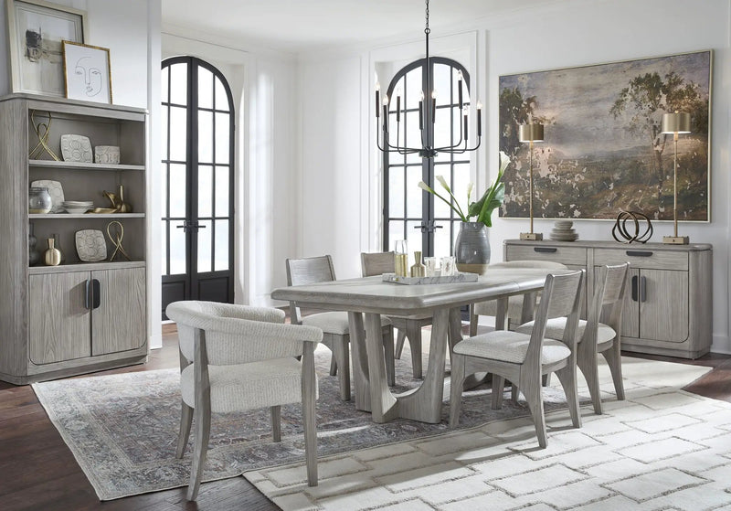 Braelyn - Extendable Trestle Dining Table - Dorian Gray by Unique Piece Furniture