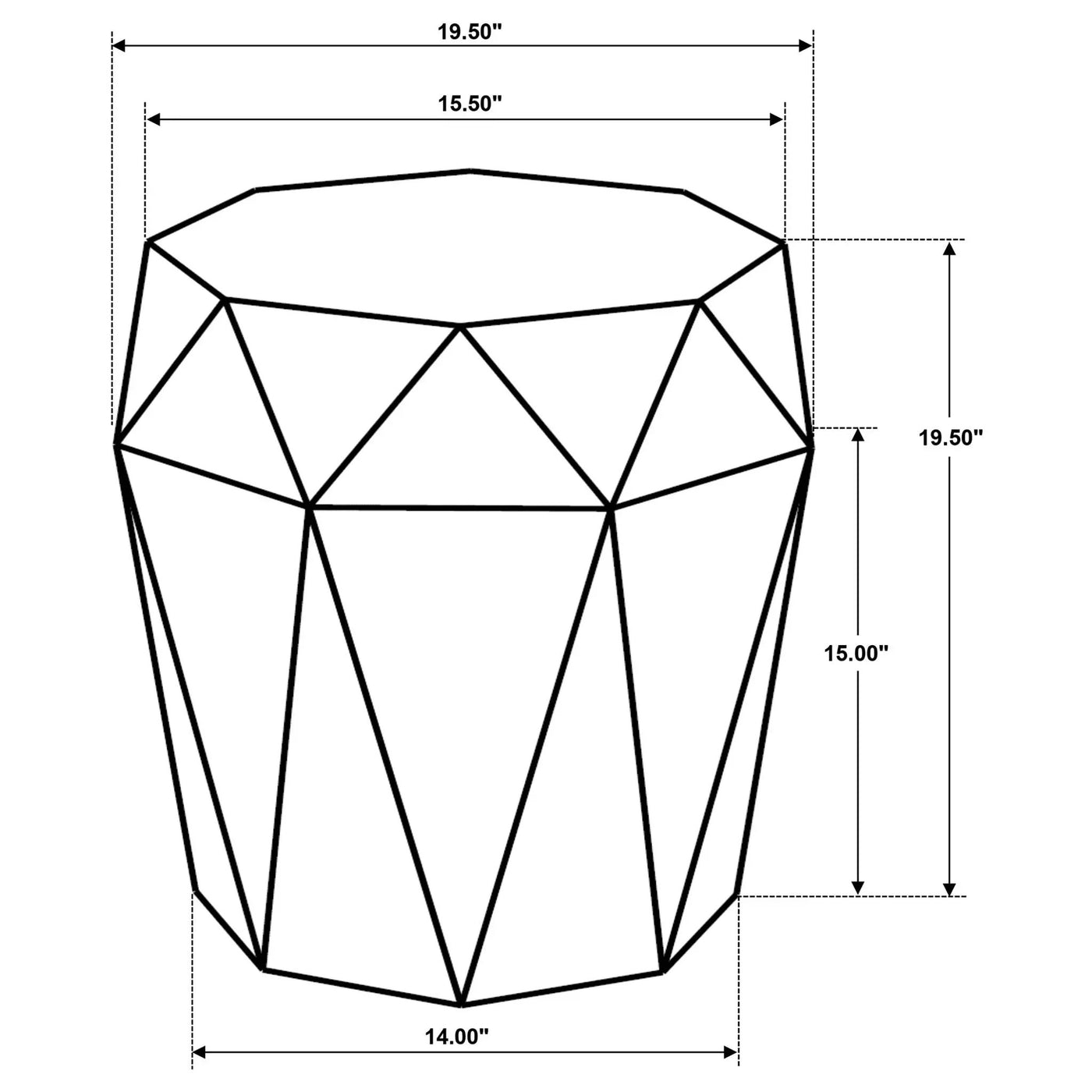 Pringle - Octagonal Side Table by HouseOfZazla